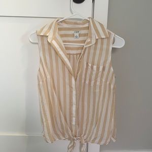 Jcrew sleeveless striped top